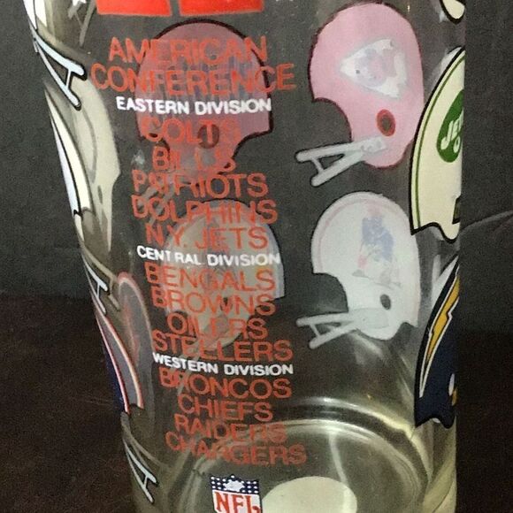Vintage American League NFL teams glass￼ - Picture 2 of 8